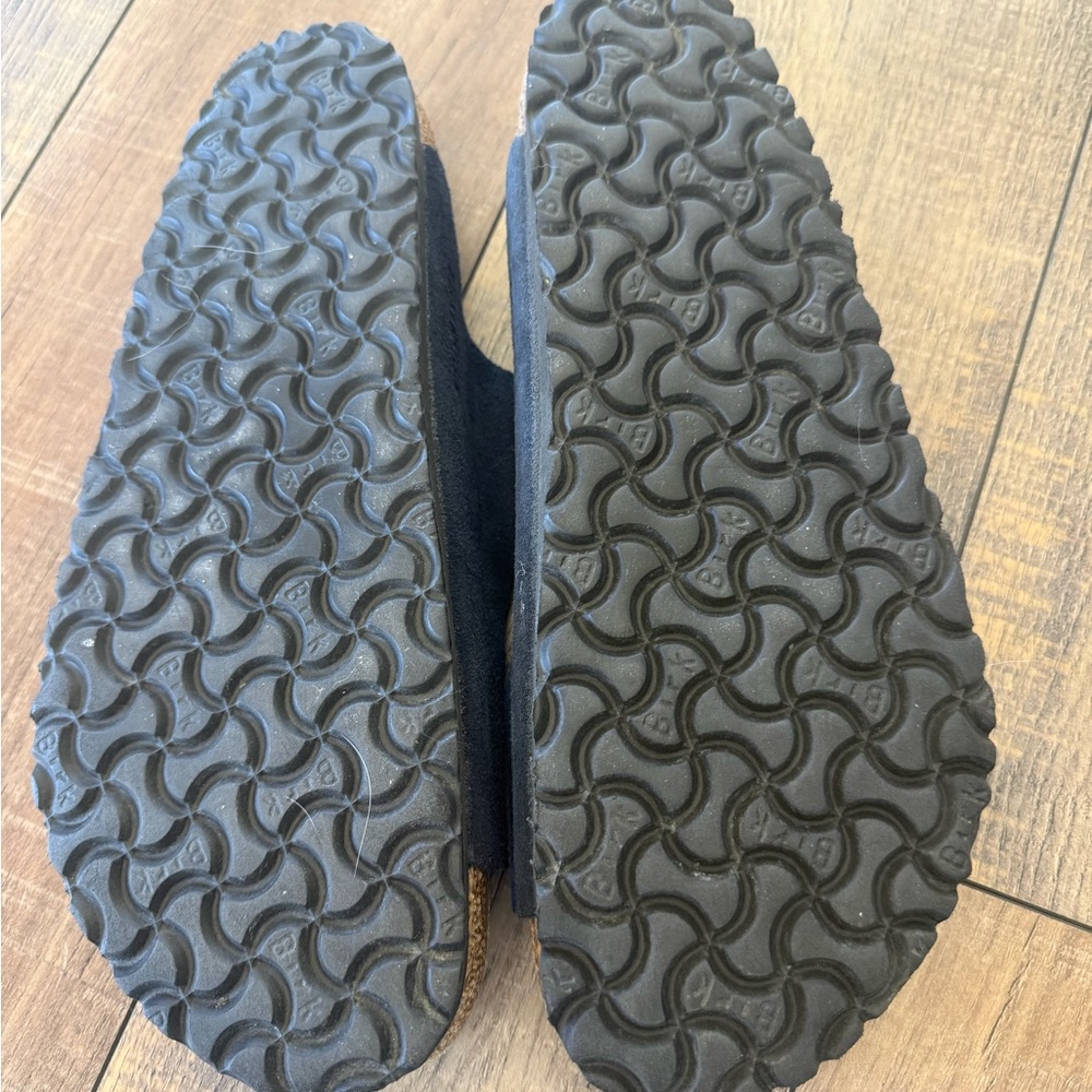 Birkenstock Dark Blue Suede Sandals - Picture 3 of 4